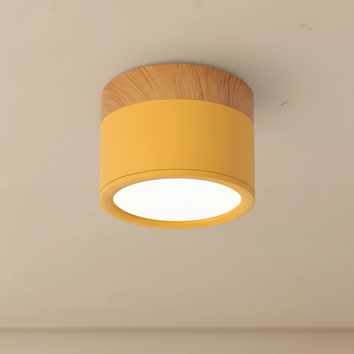 Luminaria LED de techo empotrada minimalista. Luz dirigida para un diseño de interiores limpio.