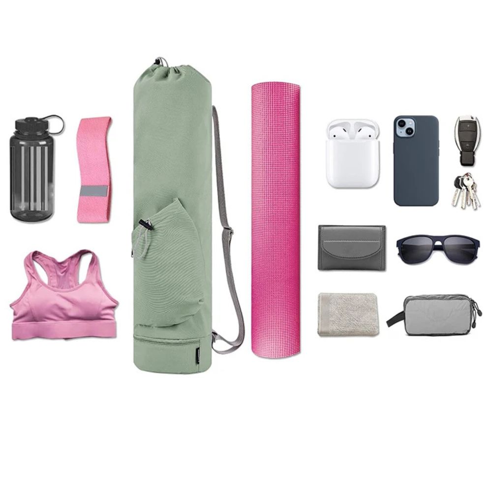 Bolsa deportiva unisex para yoga, pilates y entrenamiento. Impermeable, ideal para viaje y organización con sección húmeda.