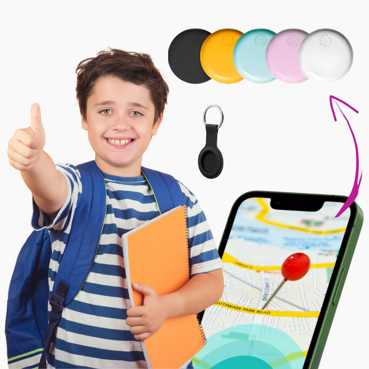Localizador GPS para niños con seguimiento preciso en tiempo real. Dispositivo de seguridad infantil sin cuotas mensuales.