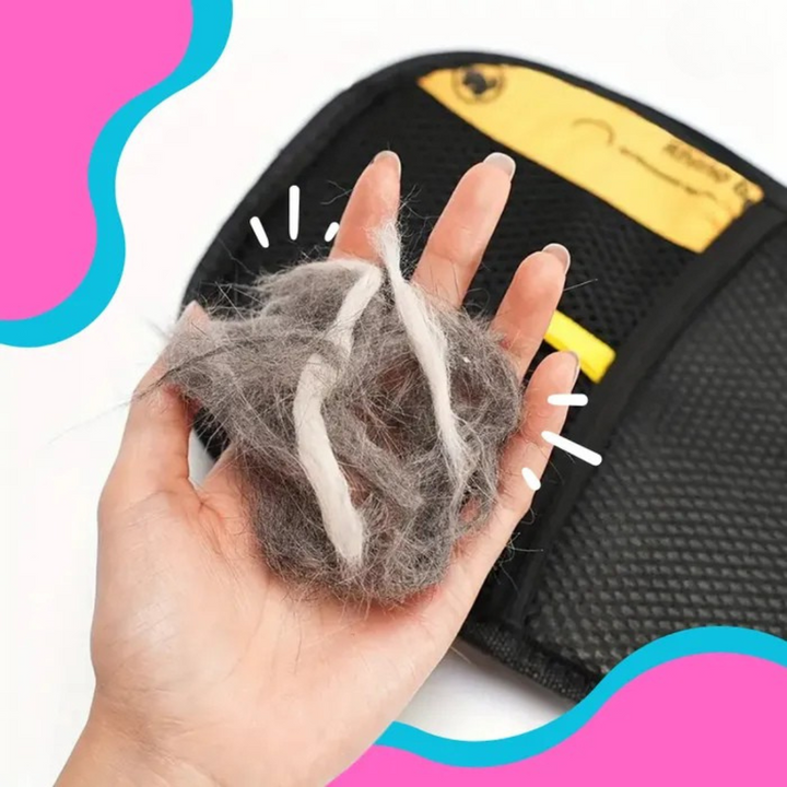 Limpieza de pelo animal: guante removedor para perro y gato. Cuidado fácil del hogar, muebles y ropa.