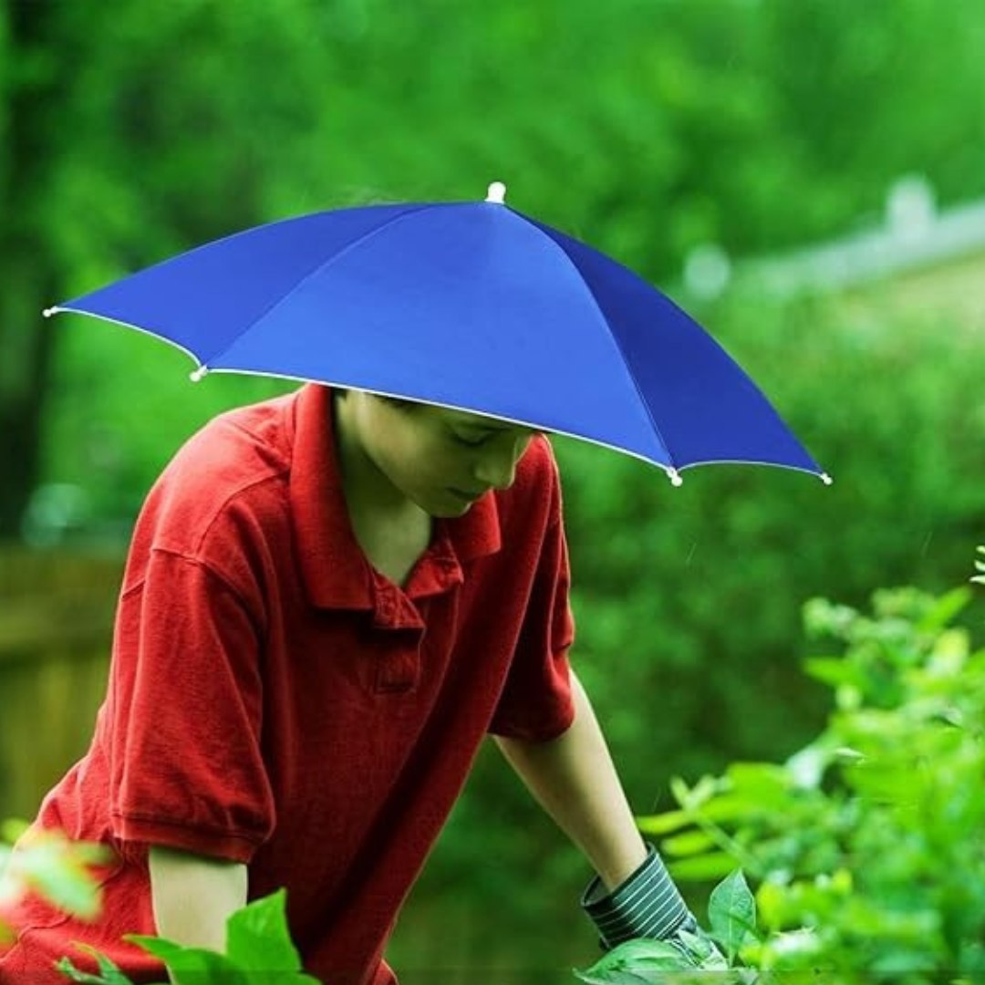 Sombrero paraguas plegable para senderismo y actividades al aire libre. Protección UV, ligero y cómodo.