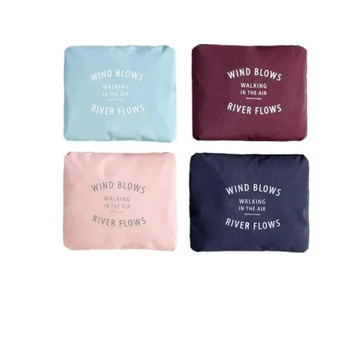 Bolsa de viaje plegable en uso, perfecta para viajes, gimnasio o como almacenamiento extra. Accesorio portátil unisex.