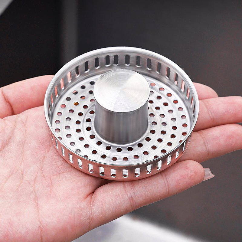 Mejora la higiene de tu cocina con este colador de fregadero de acero inoxidable, fácil de limpiar.