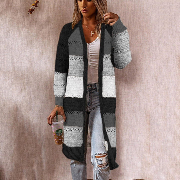 Cárdigan largo casual de mujer para otoño/invierno, tejido suave y confortable. Ideal para looks diarios.