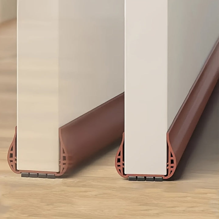 Tope inferior de puerta para aislamiento térmico y acústico, adaptable a cualquier hogar.