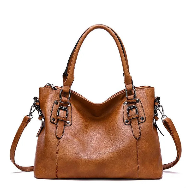 Bolso de mano Azuria minimalista y elegante para mujer, color azul sofisticado de polipiel.