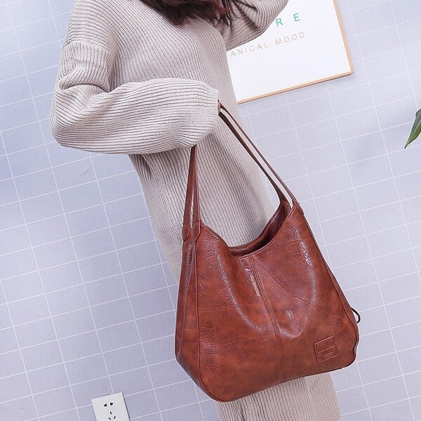 Bolso de hombro mujer, piel sintética, gran capacidad. Duradero y con estilo para el uso diario.