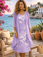 Estampado floral púrpura