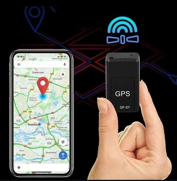 Pequeño rastreador GPS para coche y maletas. Localizador portátil con imán para seguimiento discreto.