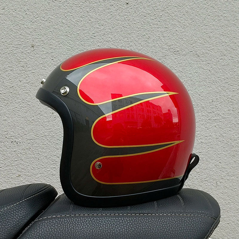 Casco unisex retro DOT/ECE para motociclistas, ideal para cruisers.