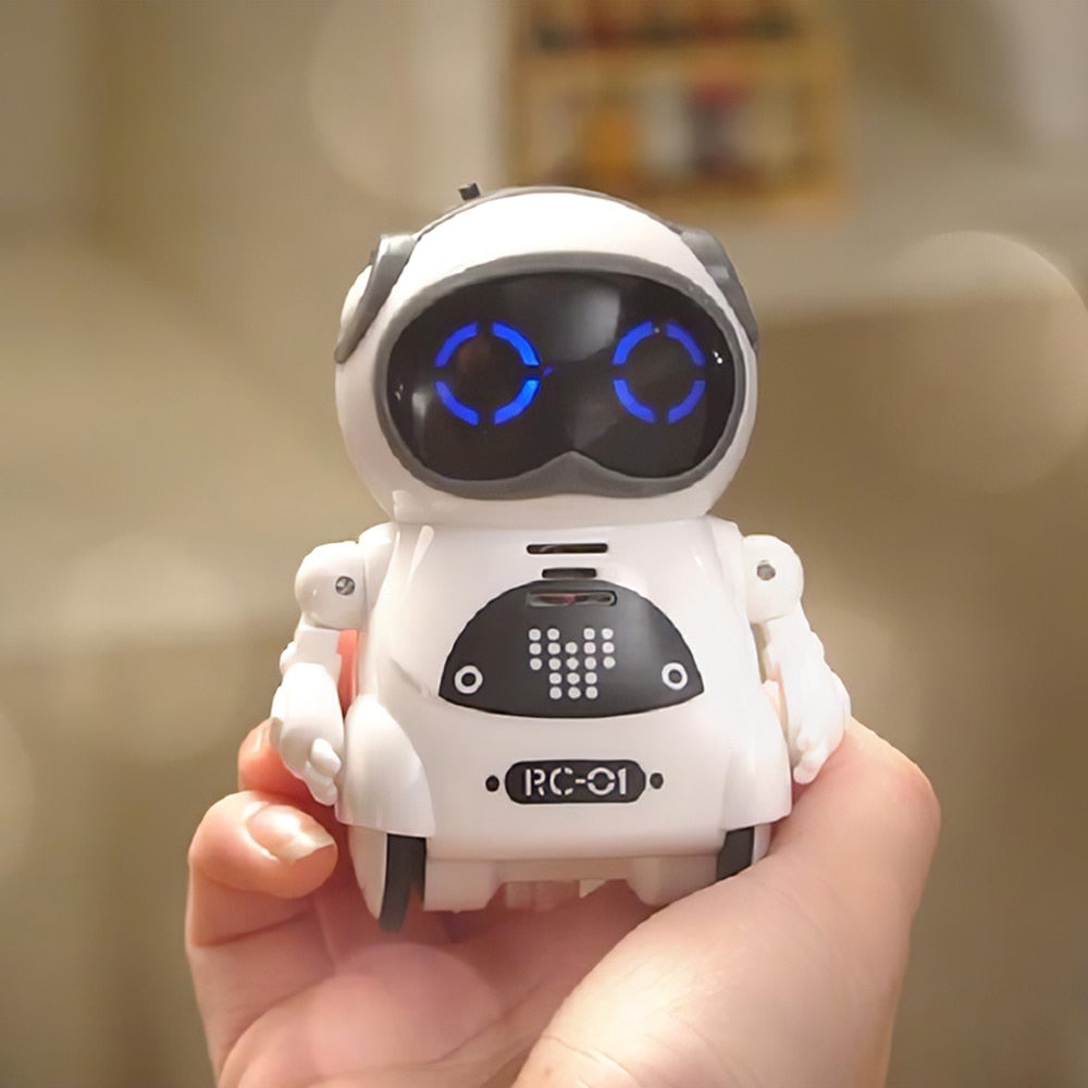 Robot RC de bolsillo interactivo para niños y adultos. Mini robot parlante y bailarín, compañero inteligente.