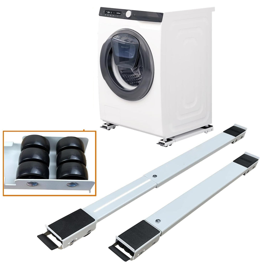 Rodillos resistentes para electrodomésticos y muebles pesados, base móvil con frenos, movimiento fácil.