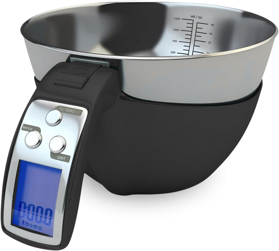 Balanza taza medidora digital para cocina, medición precisa de ingredientes, repostería y alimentos.