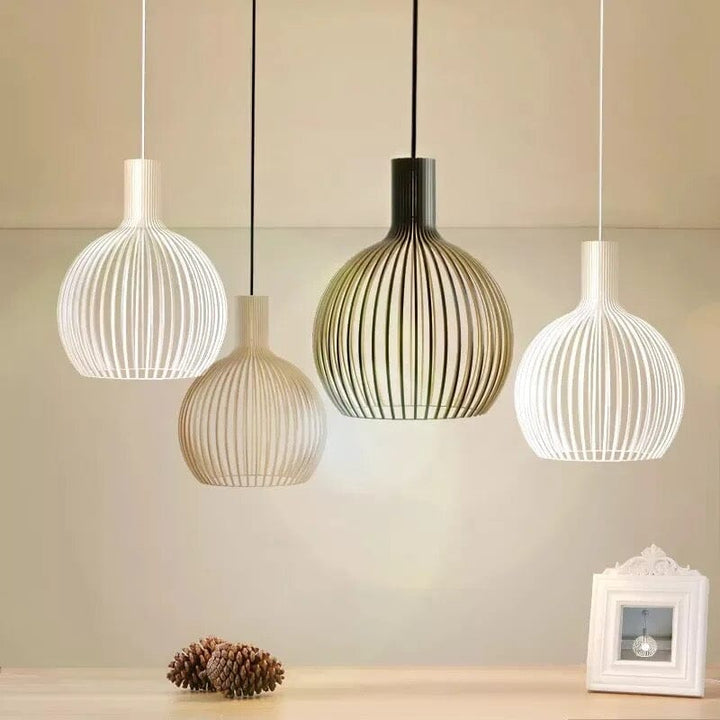Lámpara de madera ajustable, estilo jaula, rústica moderna para tu comedor.