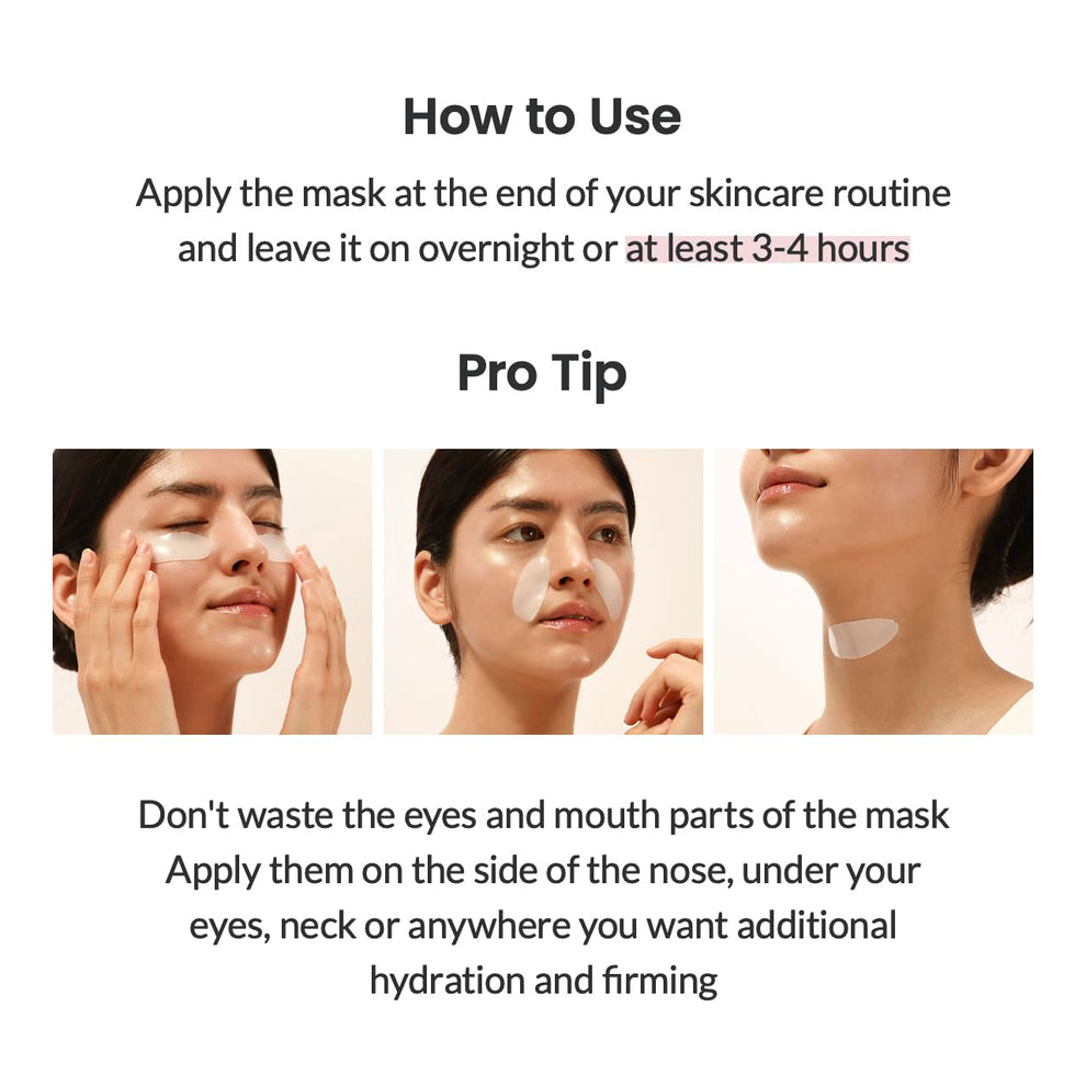 Mascarilla facial antiedad con bio-colágeno, ideal para hidratación nocturna.