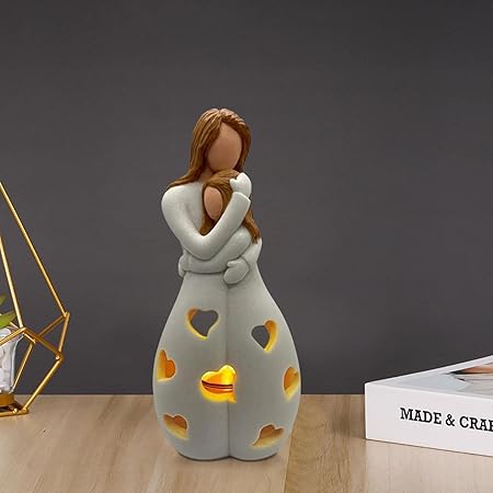 Ilumina tu hogar con esta lámpara de noche corazón, amor de madre e hijo. Luz suave para un ambiente de paz.