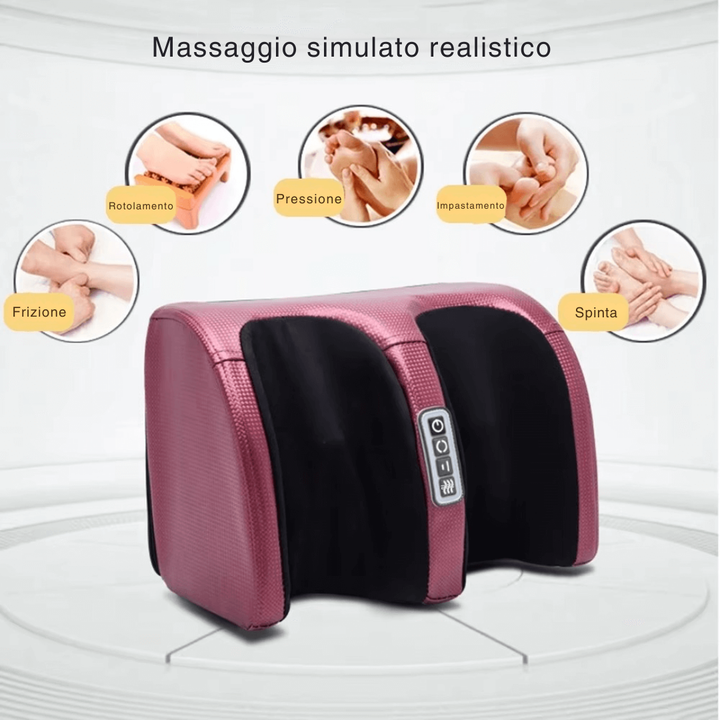 Masajeador eléctrico 3D Shiatsu para pies. Alivio muscular con calor, mejora la circulación y relajación.