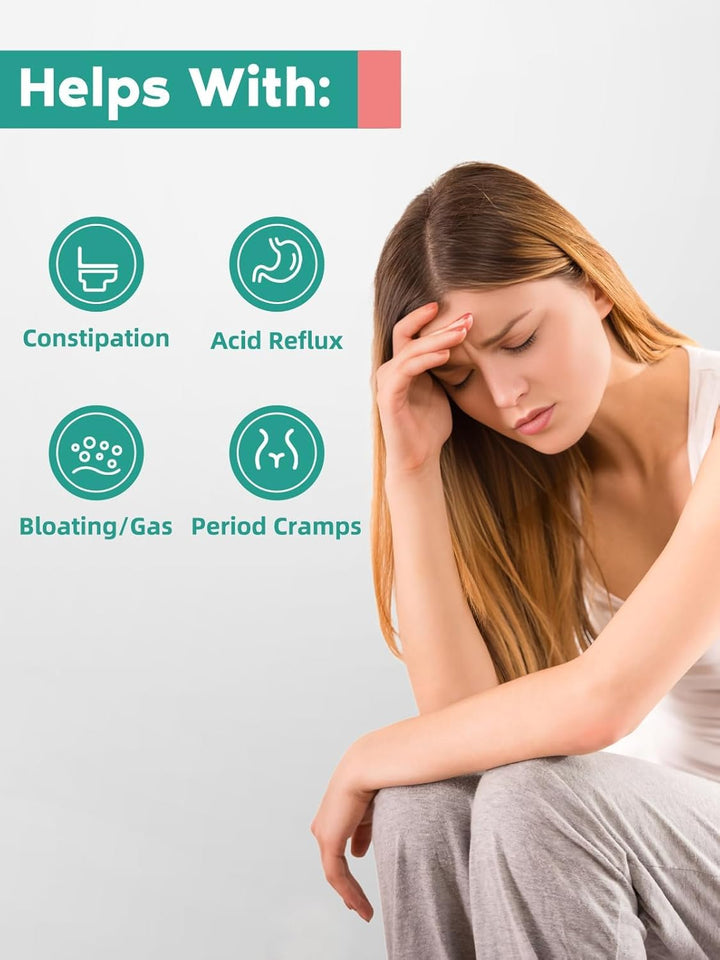 Masajeador de abdomen portátil con calor, ideal para confort digestivo y relajación total.