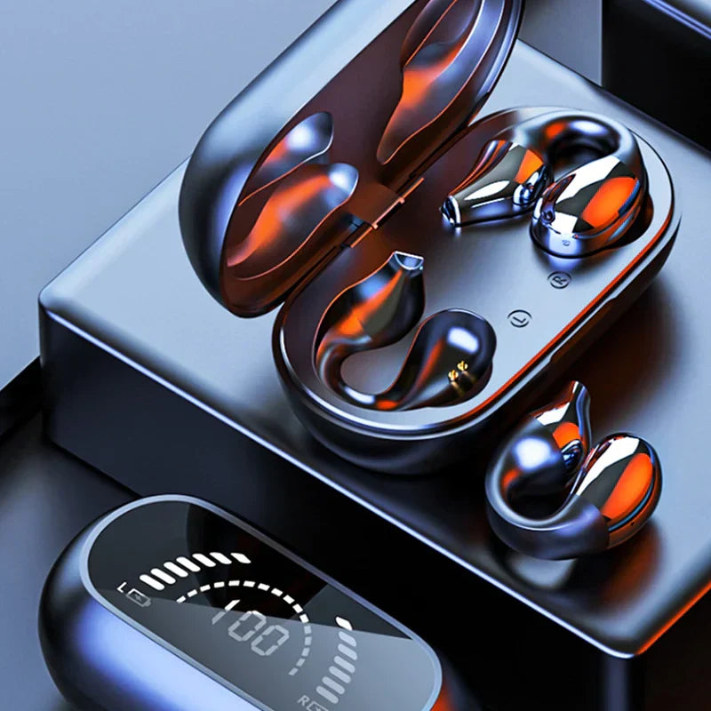 Auriculares inalámbricos unisex para deporte, con clip ergonómico y sonido claro.