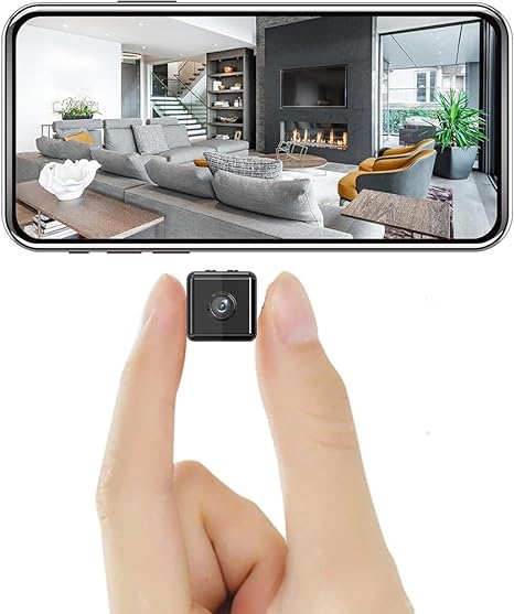Cámara de seguridad WiFi Full HD 1080p blanca, ideal para monitoreo remoto de hogar inteligente.