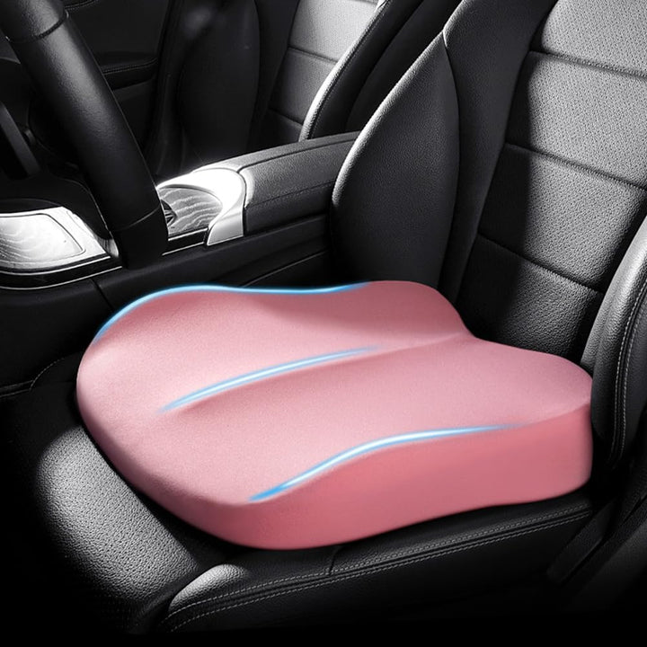 Cojín elevador, espuma de memoria, ergonómico, coche, camión, asiento, confort, visibilidad.