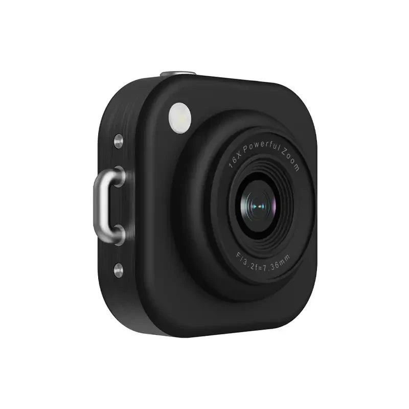 Cámara digital de bolsillo compacta, ideal para fotografía y video portátil con estilo retro y Y2K.