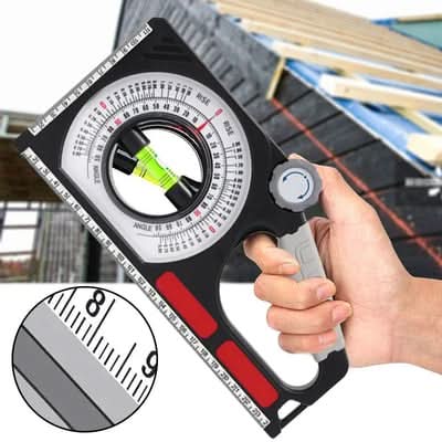 Medidor de ángulos digital portátil, herramienta esencial para bricolaje y proyectos de construcción.