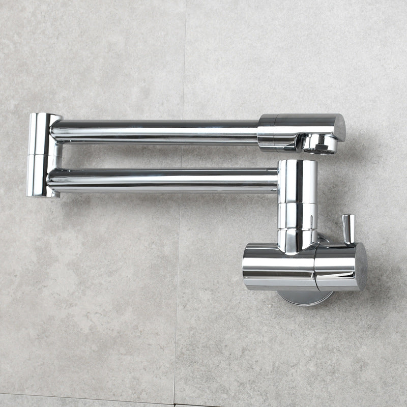 Grifo de cocina de pared para ahorrar espacio, doble salida y control monomando.