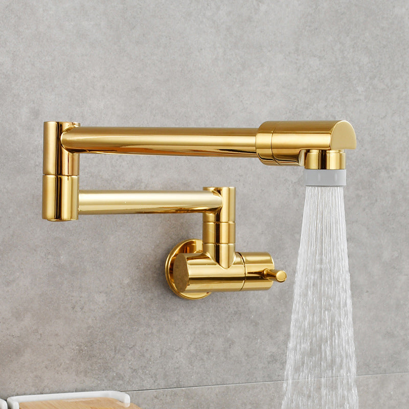 Grifo de cocina de pared con doble salida para fregadero doble, gran utilidad.