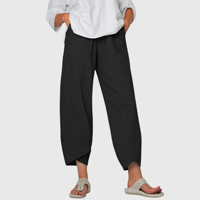 Pantalón de mujer ancho y fluido. Ligero y transpirable, ofrece comodidad superior para tus actividades diarias.