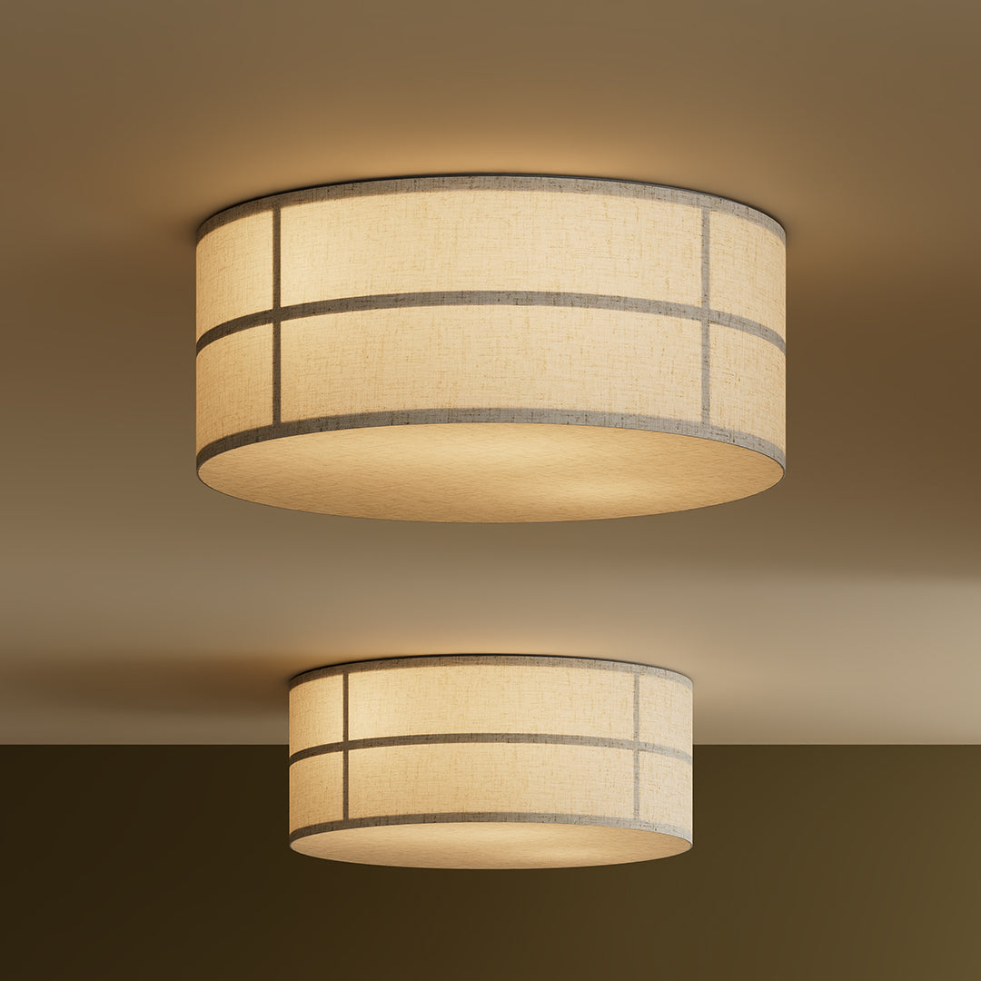 Iluminación ambiental con lámpara Hashira de techo, estilo decorativo y discreto.