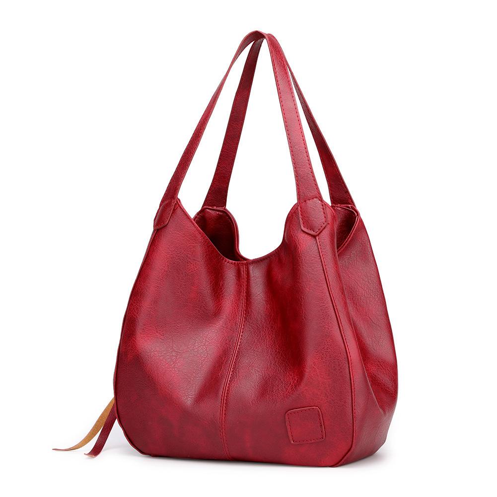 Bolso de hombro piel sintética, mujer, gran capacidad, estilo sofisticado. Ideal para cualquier actividad.