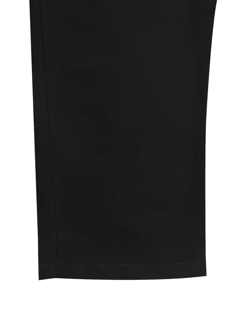 Pantalones de lino para hombre, ideales para vacaciones, largos, con cordón y corte relajado.