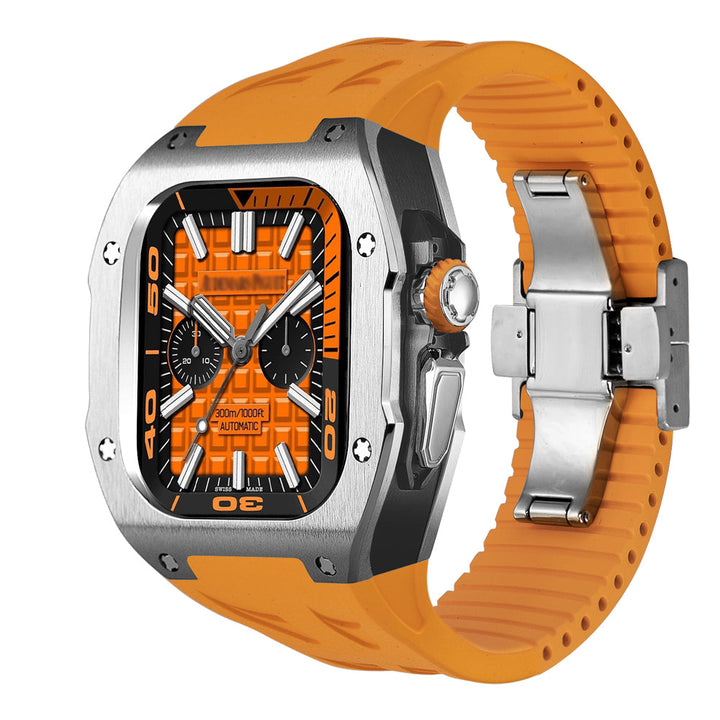 Accesorio premium: funda titanio y correa fluorocaucho para Smartwatch Ultra 49mm, estilo y protección.