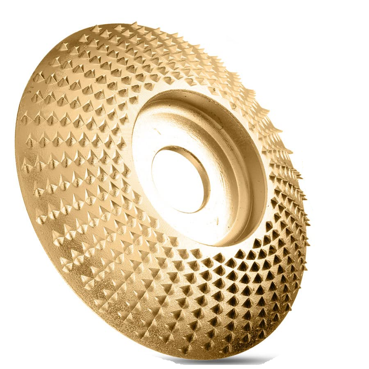 Disco de carburo para madera, tallado, desbaste y pulido con amoladora angular.