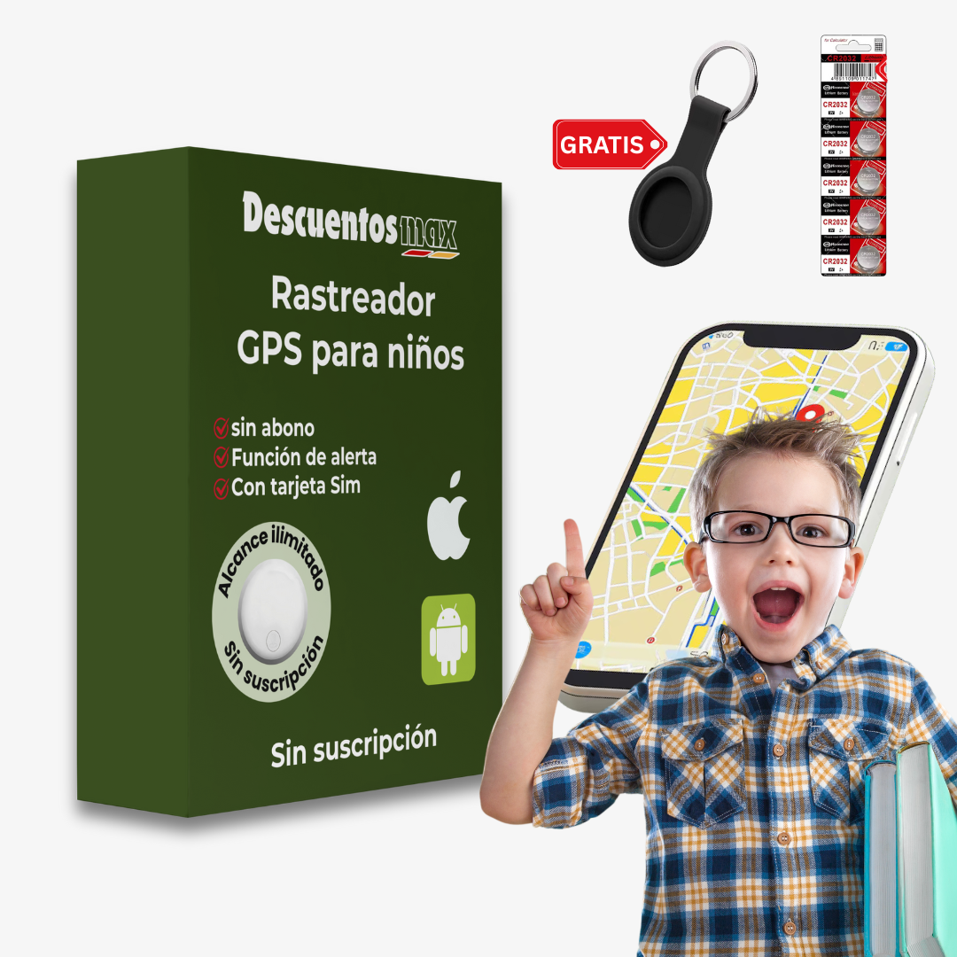 Localizador GPS para niños con seguimiento preciso en tiempo real, ideal para seguridad infantil.