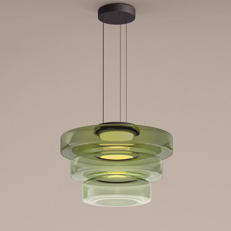 Lámpara colgante con luz cálida, diseño minimalista para iluminación moderna.