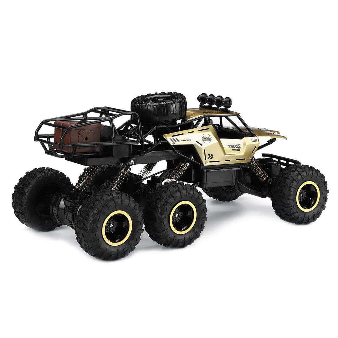 Juguete monster truck RC todoterreno de 6 ruedas, diversión garantizada para todas las edades.