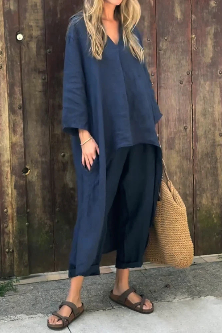 Set de moda para mujer, estilo dos piezas versátil y confortable. Perfecto para looks casuales y elegantes.