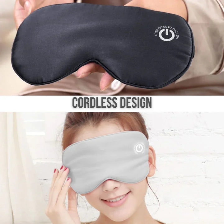 Mascarilla térmica recargable USB para ojos. Proporciona calor suave para un cuidado ocular profundo.