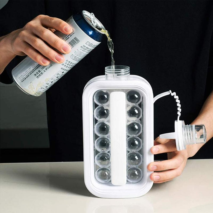 Vaso unisex con molde para hielo. Crea bolas de hielo y granizados para todas tus bebidas frías, portátil.