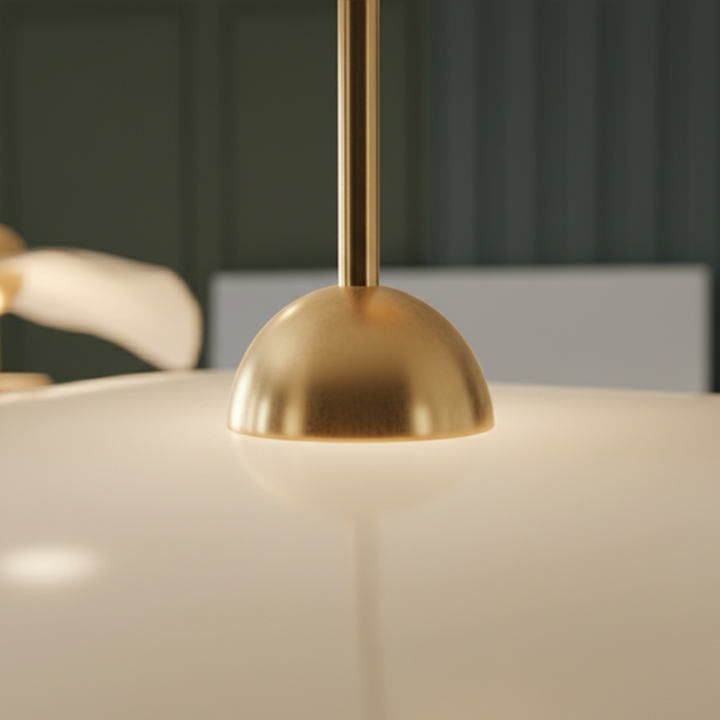 Colgante LED eficiente estilo loto, perfecto para añadir un toque natural y moderno a tu decoración.