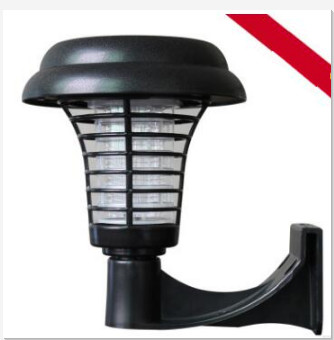Luz solar LED para jardinería. Lámpara antimosquitos exterior con energía solar y diseño moderno.