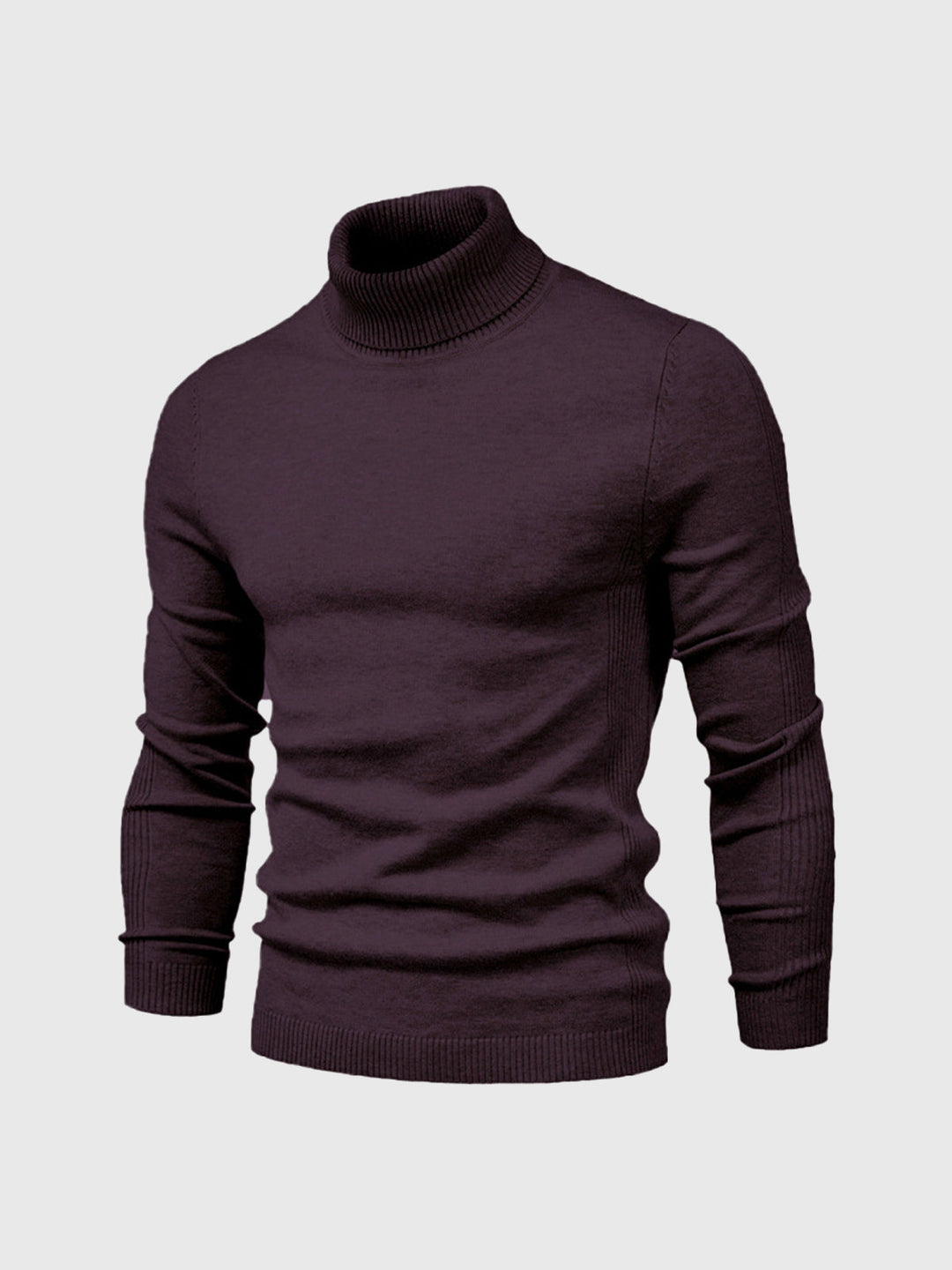 Moda casual: Jersey de hombre, cuello alto, ajuste slim, versátil y moderno.