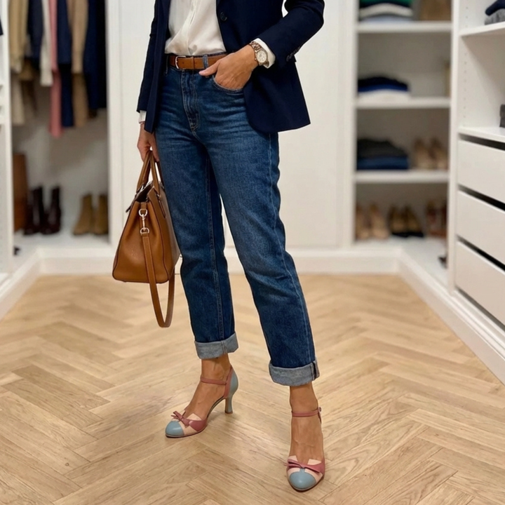 Tacones mujer vintage, elegantes y versátiles con tacón estable, para vestir en fiesta o la oficina.