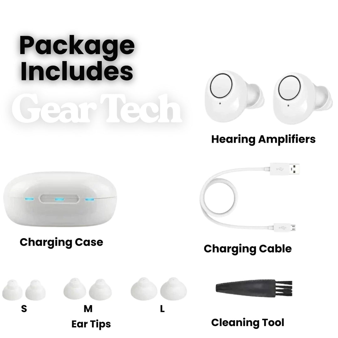 Potencia tu audición con audífonos in-ear recargables, Bluetooth y control por app. Discretos y eficaces.