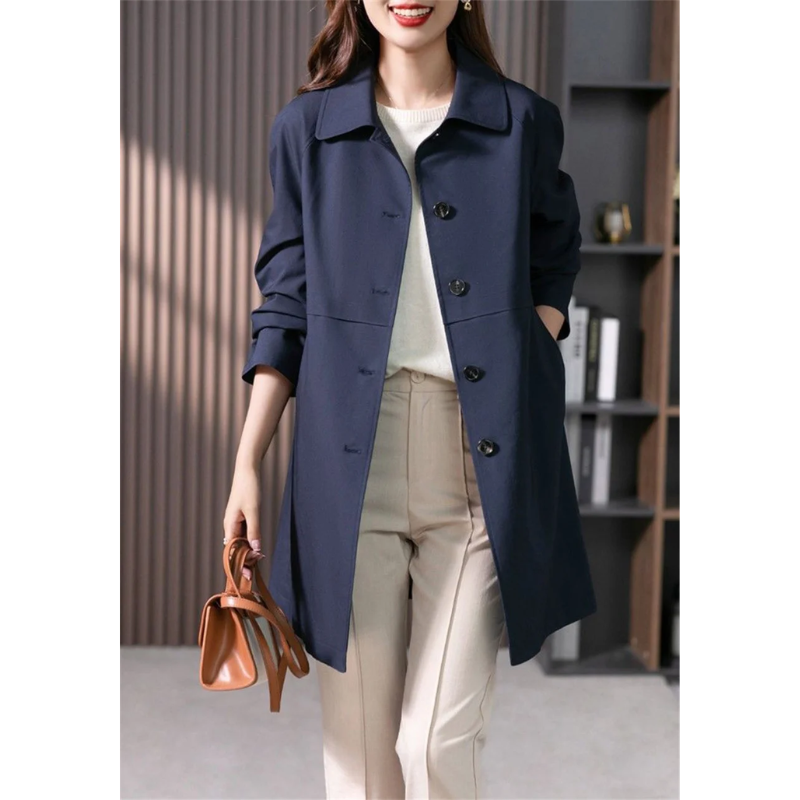 Abrigo NOBELLA largo y entallado. Ideal para mujer, estilo clásico y versátil para invierno.