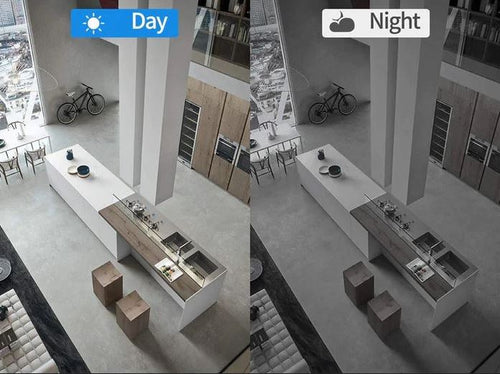 Cámara de seguridad inalámbrica para hogar, 1080P, con detección de movimiento y grabación nítida.