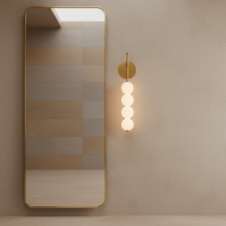 Aplique LED moderno para pared, iluminación interior de diseño minimalista con luz cálida.