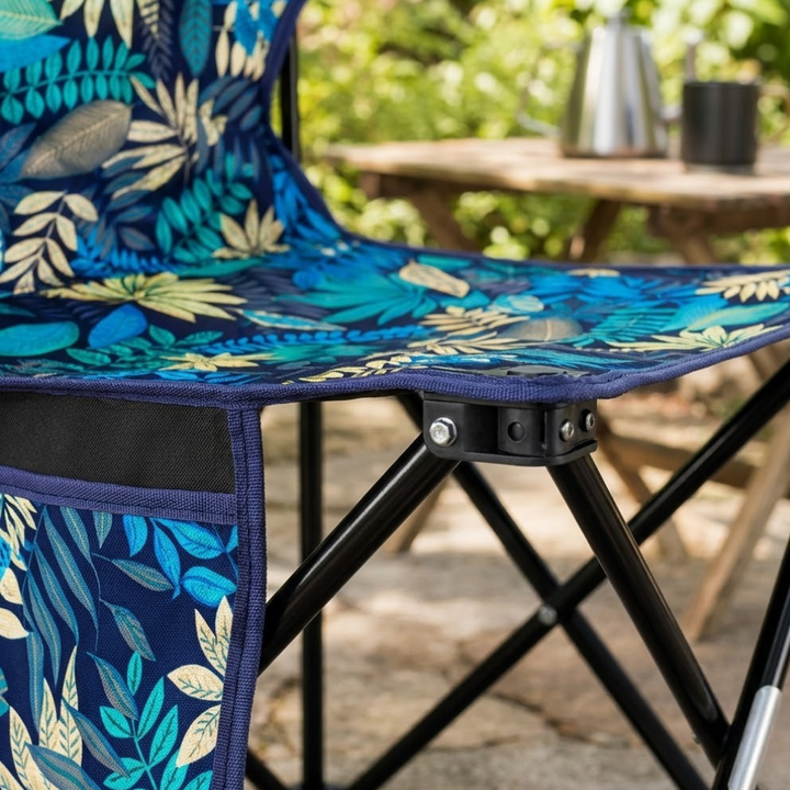 Silla de relax plegable para exterior, estilo escandinavo. Disfruta el verano cómodamente.